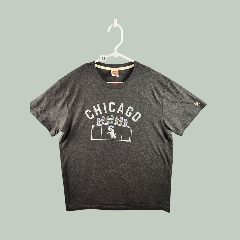 Homage Chicago White Sox Rate Field Scoreboard Pinwheel T Shirt Men's L Gray MLB